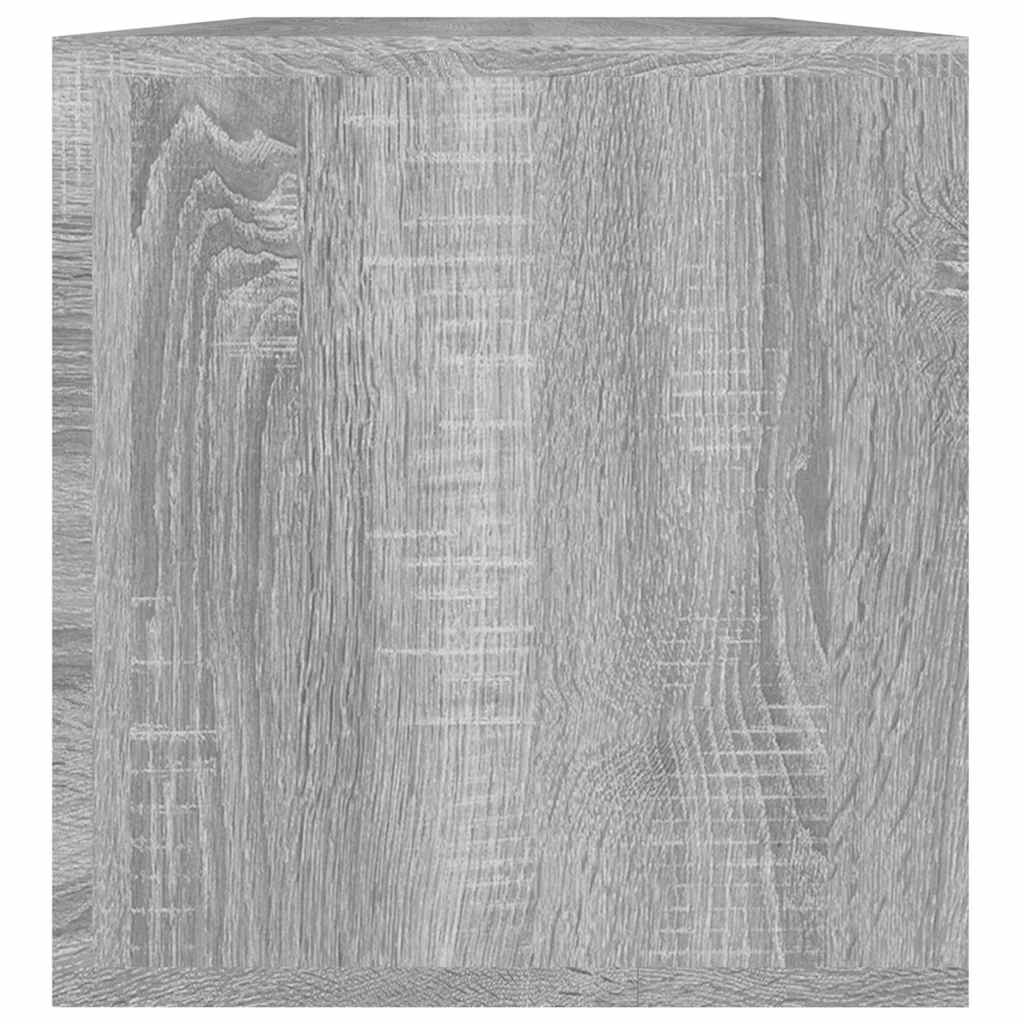 Schallplatten-Box Grau Sonoma 71x34x36cm Holzwerkstoff