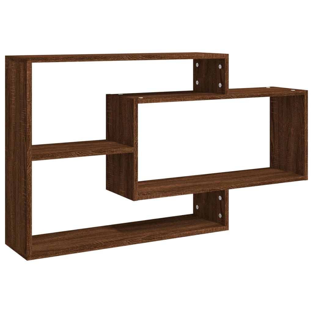Wall shelf brown oak look 104x20x58.5 cm wood material