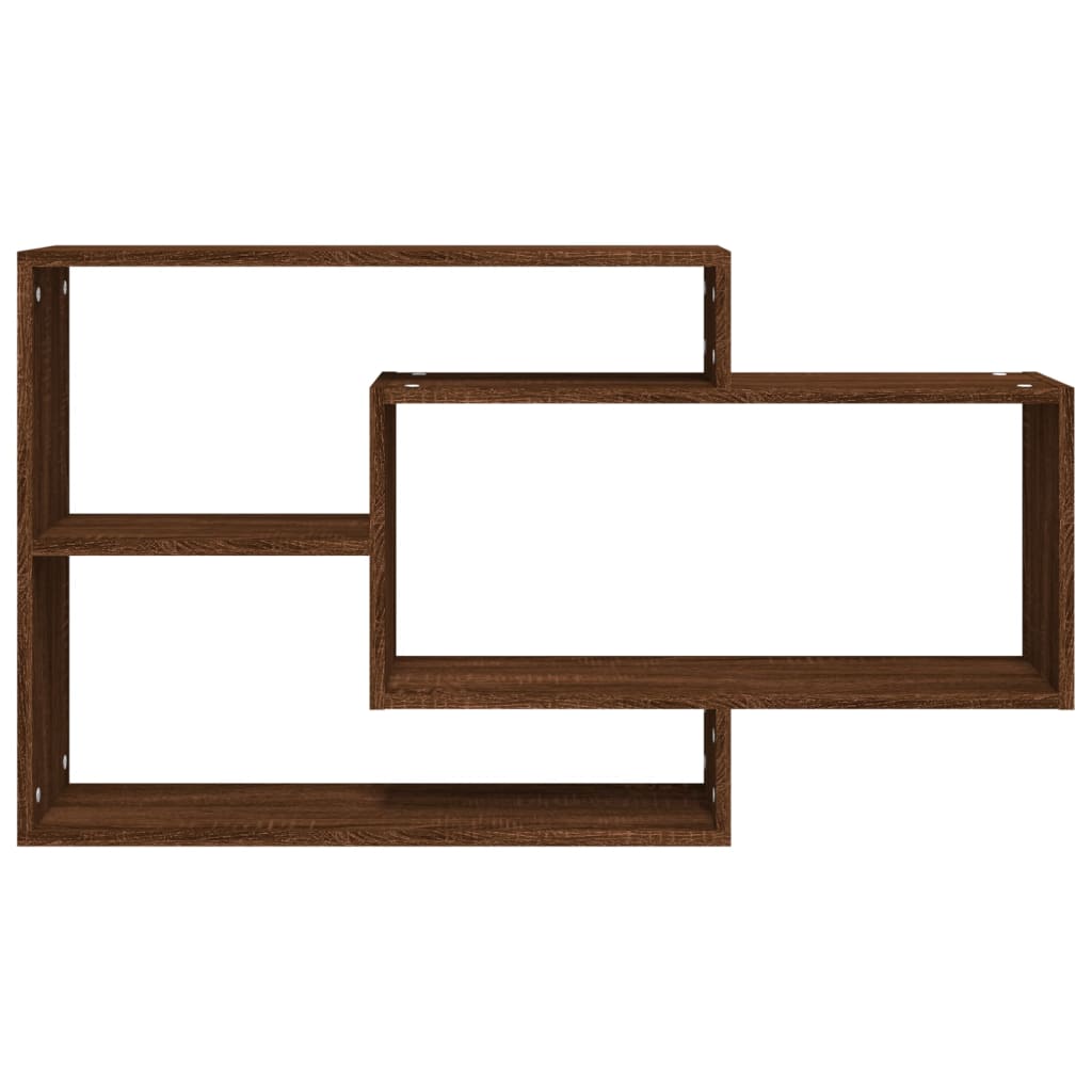 Wall shelf brown oak look 104x20x58.5 cm wood material