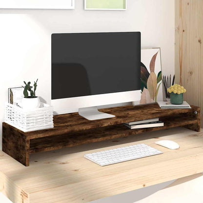Monitorständer Räuchereiche 100x24x13 cm Holzwerkstoff