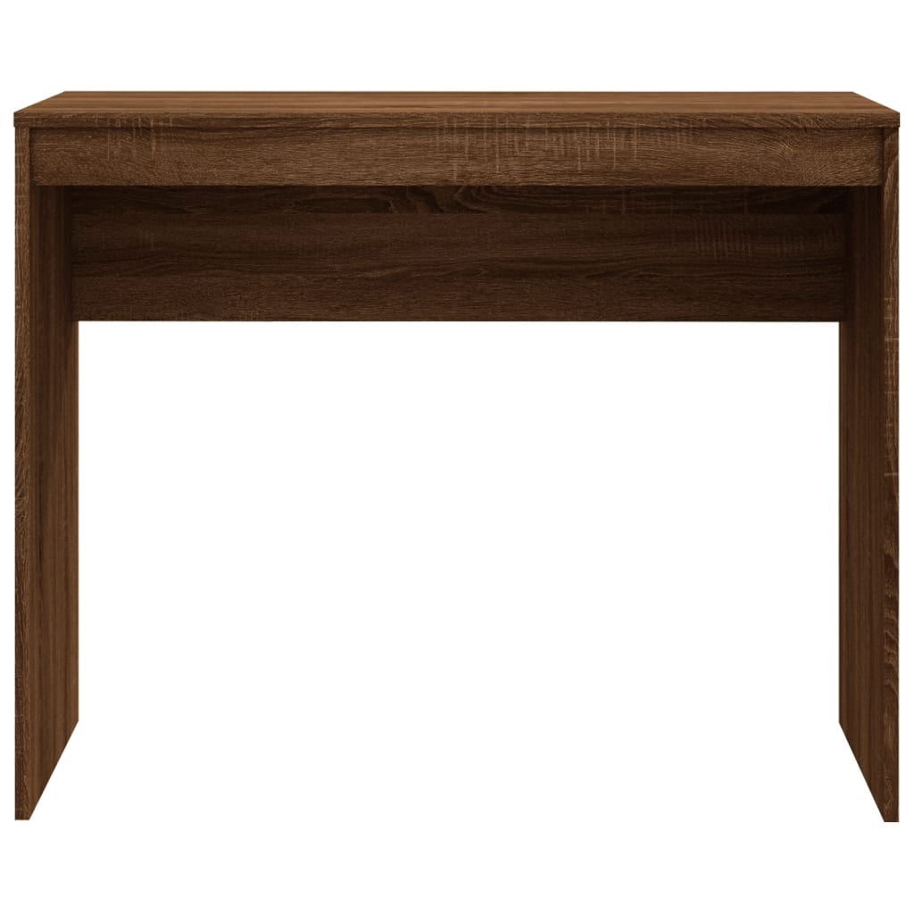 Bureau aspect chêne marron 90x40x72 cm en bois