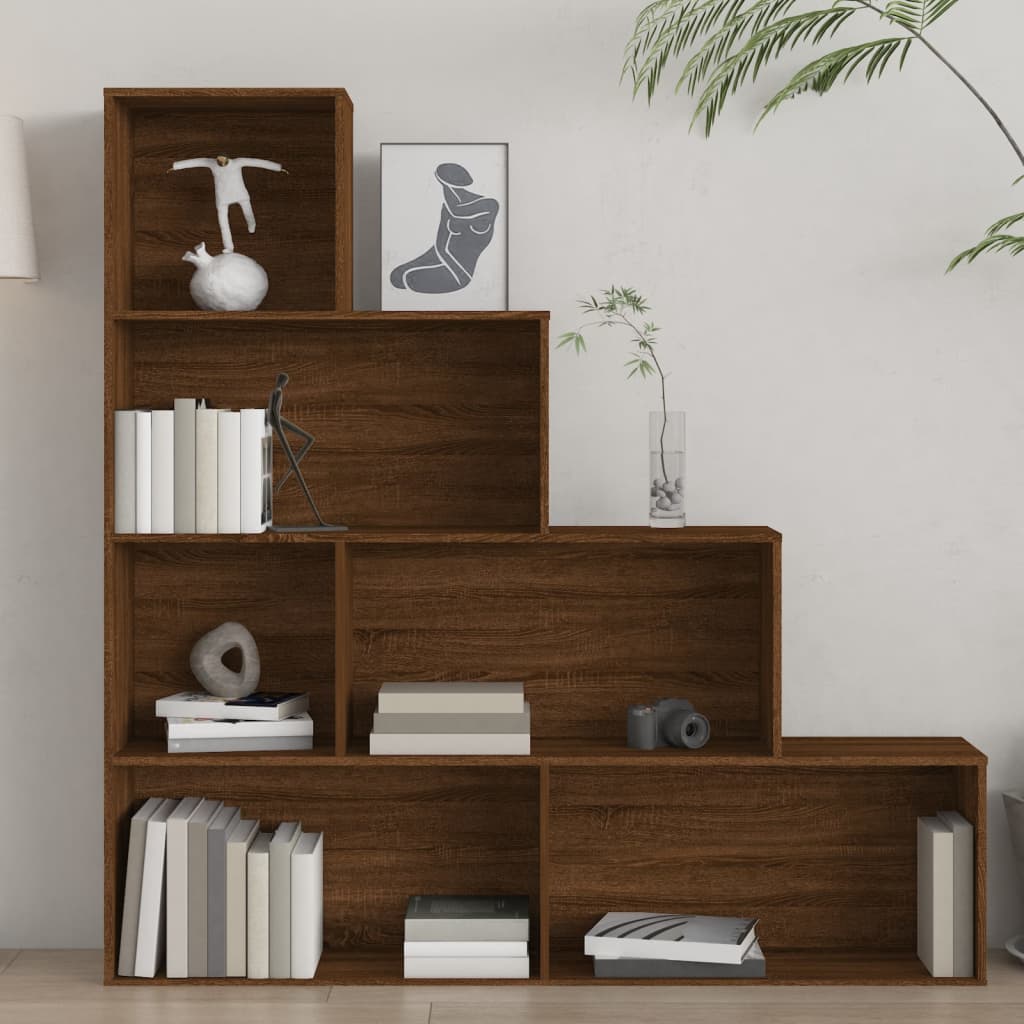 Bookshelf Brown Oak Look 155x24x160 cm