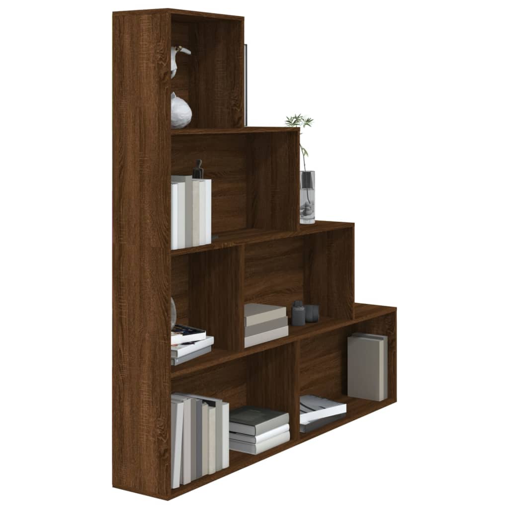 Bookshelf Brown Oak Look 155x24x160 cm