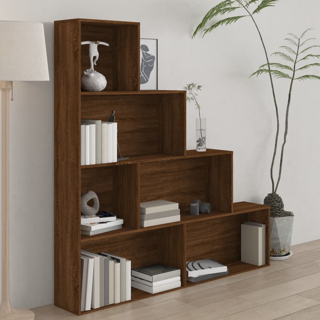 Bookshelf Brown Oak Look 155x24x160 cm