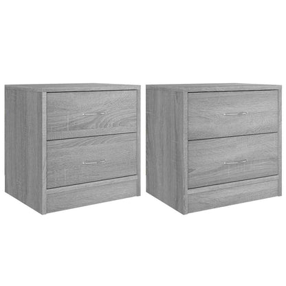 Nachttische 2 Stk. Grau Sonoma 40x30x40 cm Holzwerkstoff