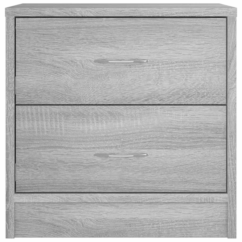 Nachttische 2 Stk. Grau Sonoma 40x30x40 cm Holzwerkstoff