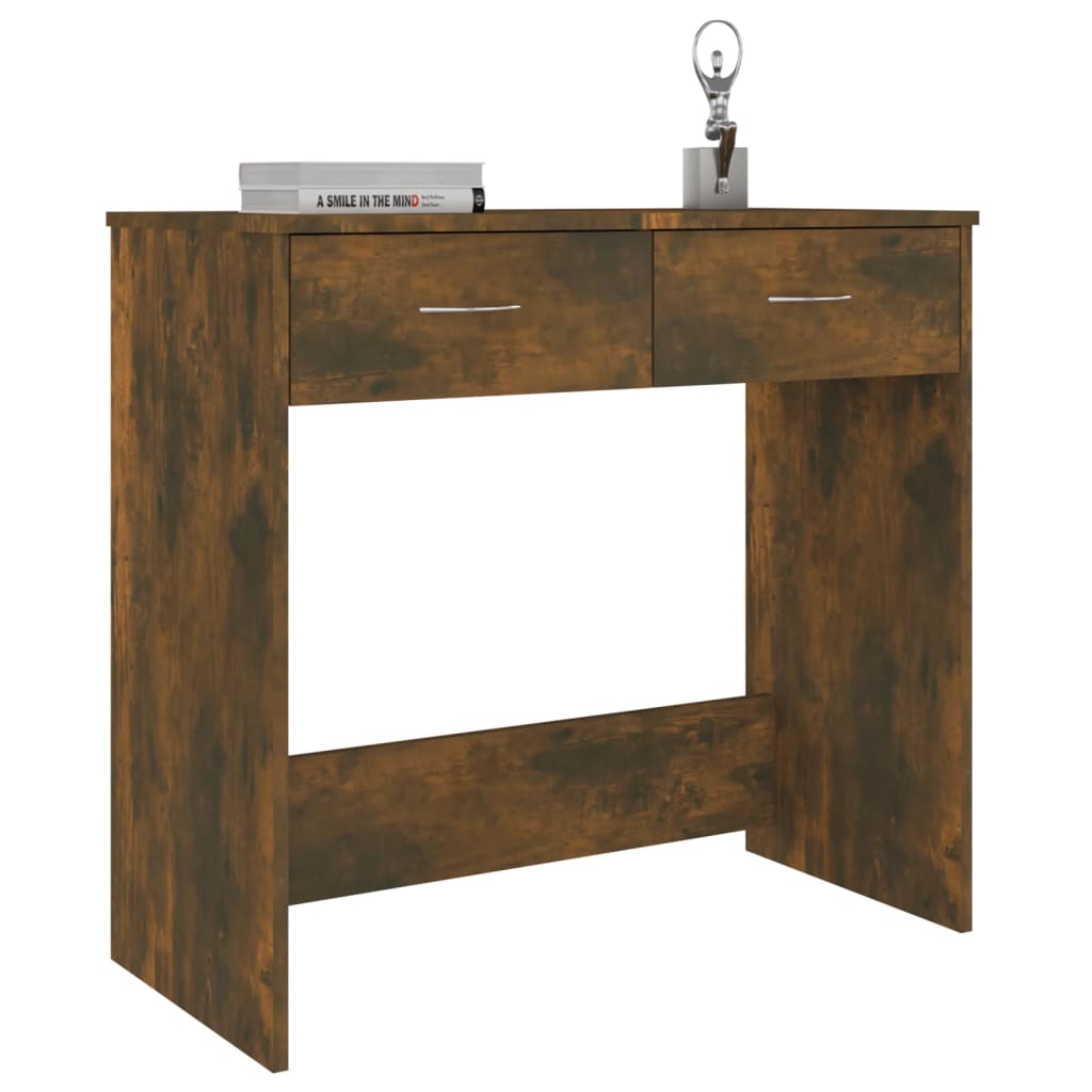 Bureau chêne fumé 80x40x75 cm matière bois