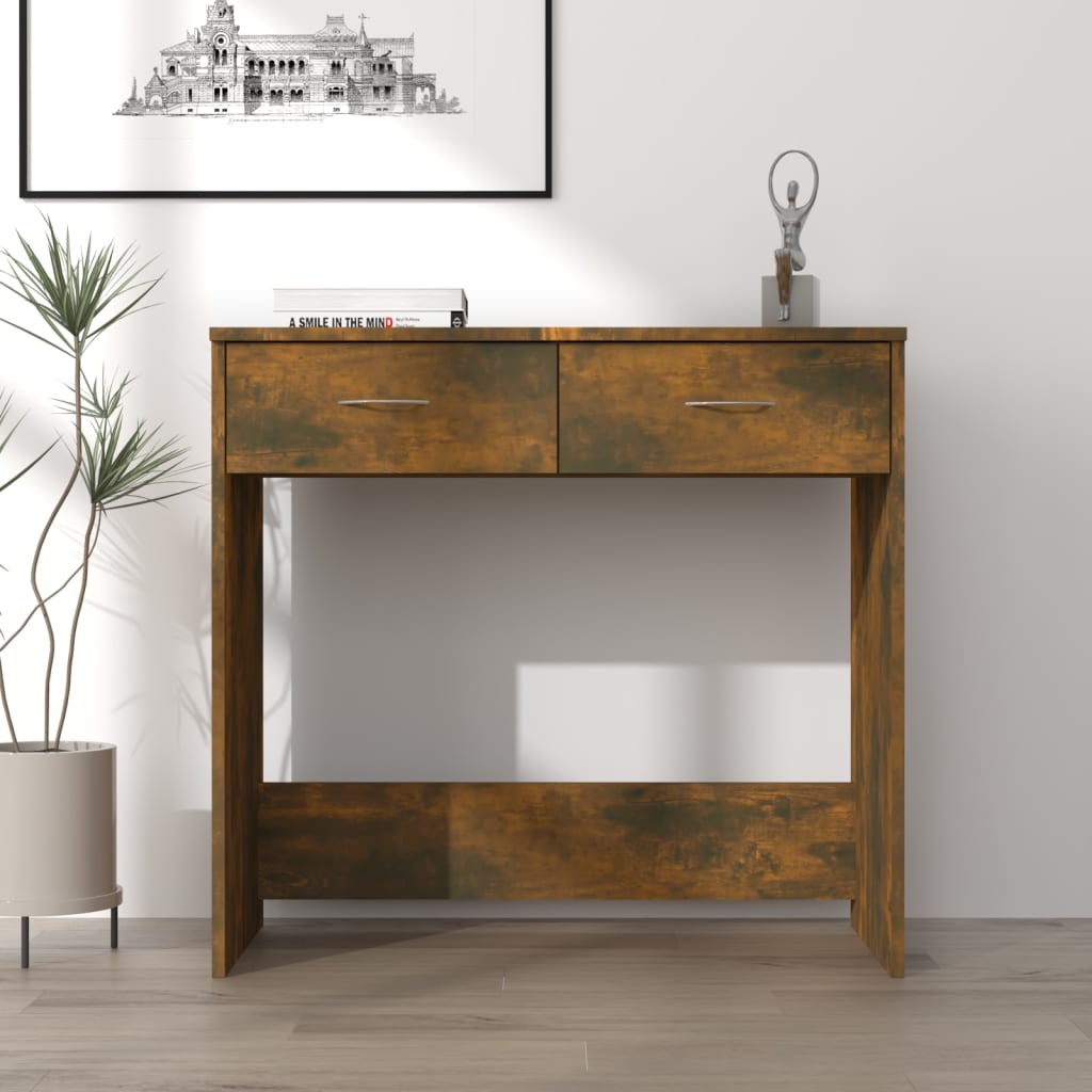 Bureau chêne fumé 80x40x75 cm matière bois