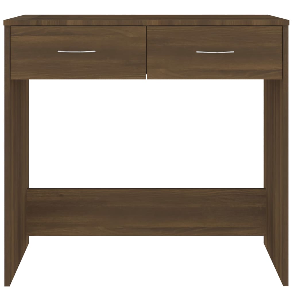 Bureau aspect chêne marron 80x40x75 cm en bois