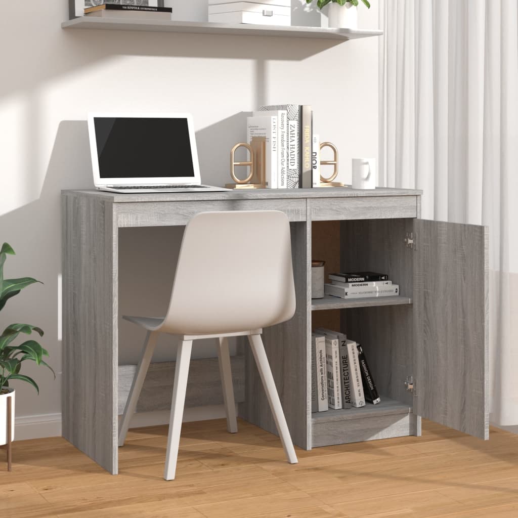 Bureau Sonoma gris 100x50x76 cm matériau bois