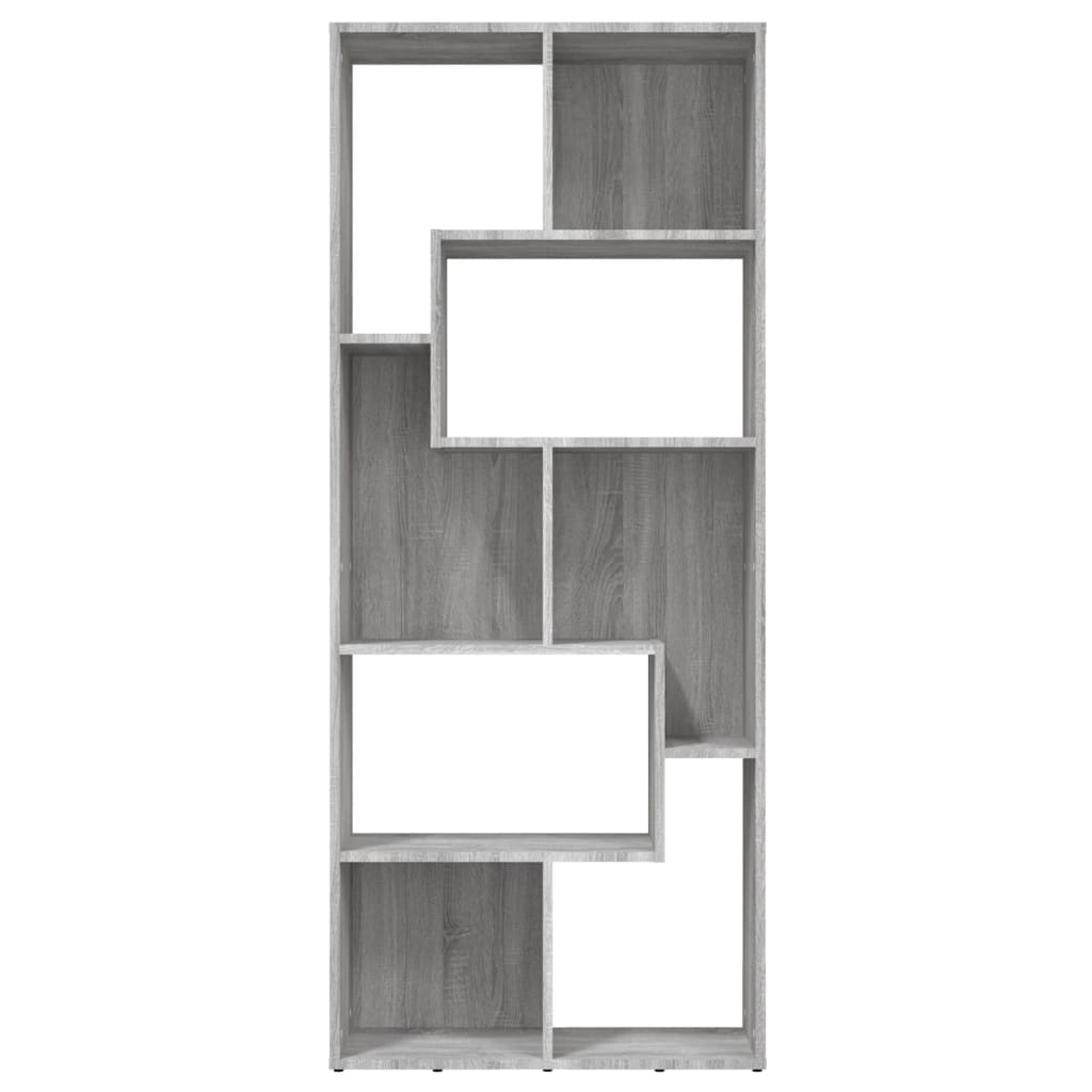 Bookshelf Gray Sonoma 67x24x161 cm Wood Material