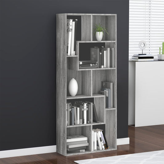 Bookshelf Gray Sonoma 67x24x161 cm Wood Material
