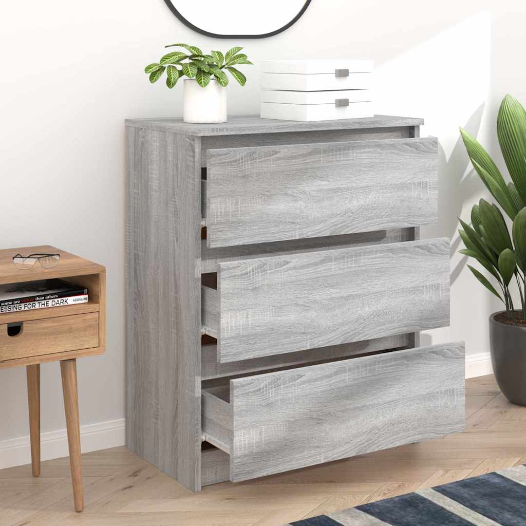 Sideboard Grau Sonoma 60x35x76 cm Holzwerkstoff