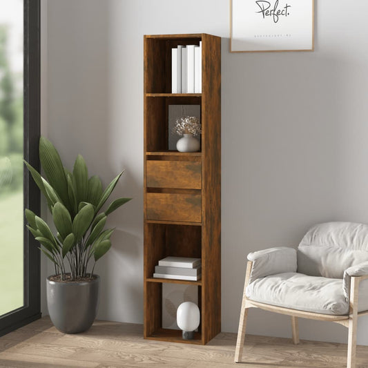 Bookshelf Smoked Oak 36x30x171 cm Wood Material