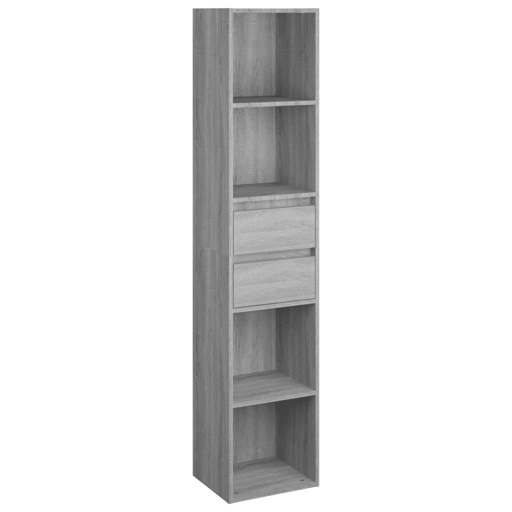 Bookshelf Gray Sonoma 36x30x171 cm Wood Material