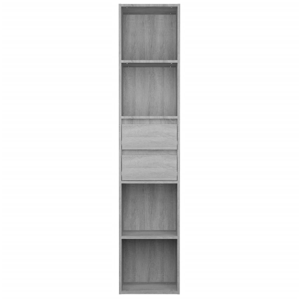 Bookshelf Gray Sonoma 36x30x171 cm Wood Material