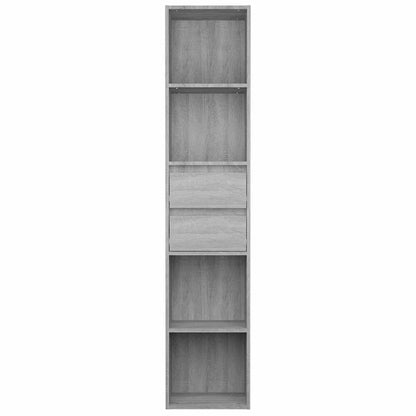Bücherregal Grau Sonoma 36x30x171 cm Holzwerkstoff