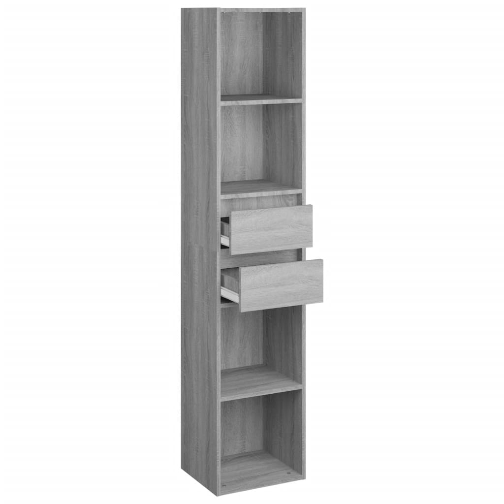 Bookshelf Gray Sonoma 36x30x171 cm Wood Material