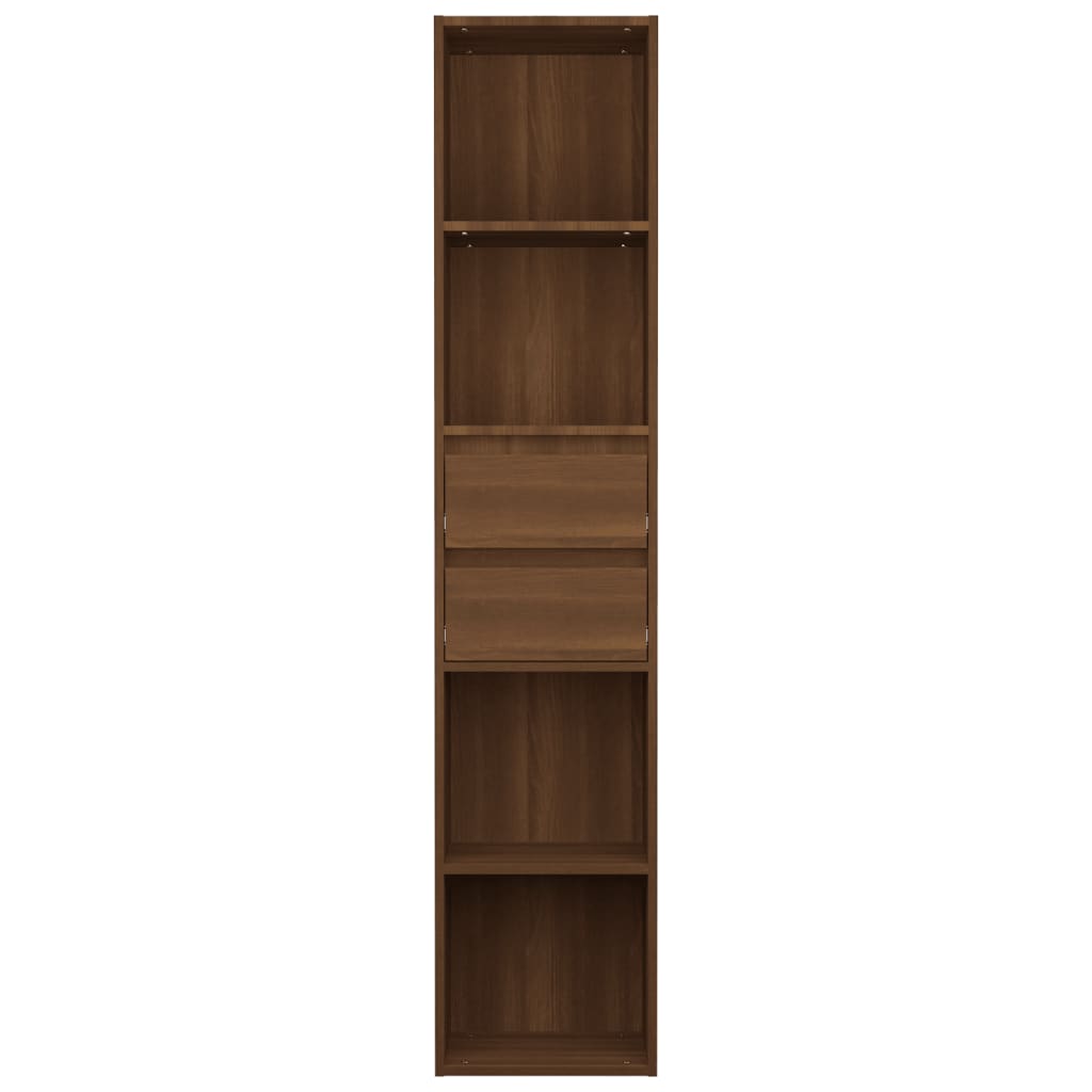 Bookshelf Brown Oak Look 36x30x171 cm Wood Material
