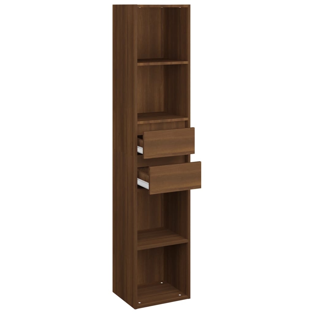 Bookshelf Brown Oak Look 36x30x171 cm Wood Material