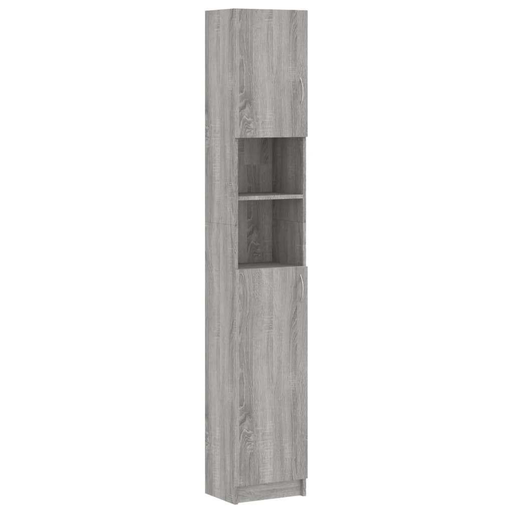 Meuble de salle de bain gris Sonoma 32x25,5x190 cm en bois