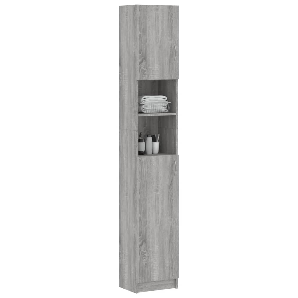 Meuble de salle de bain gris Sonoma 32x25,5x190 cm en bois