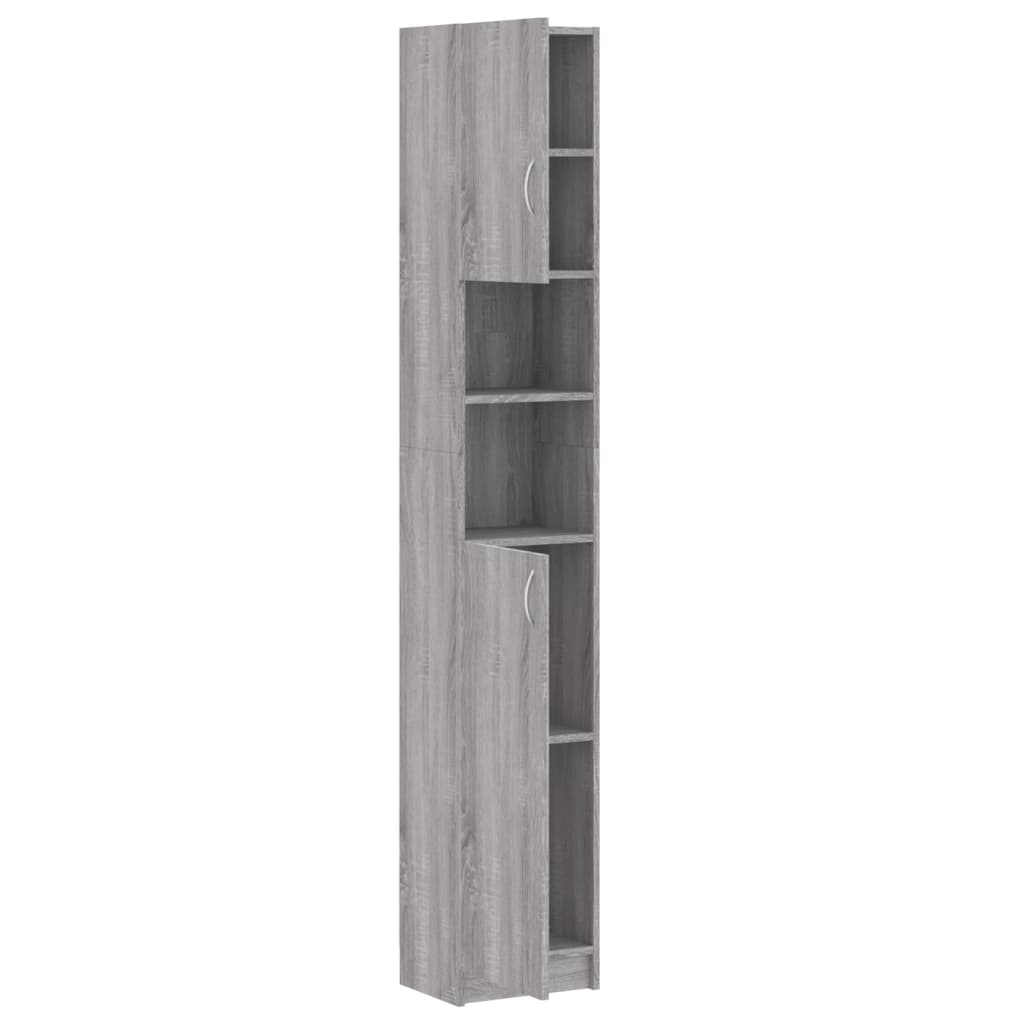 Meuble de salle de bain gris Sonoma 32x25,5x190 cm en bois