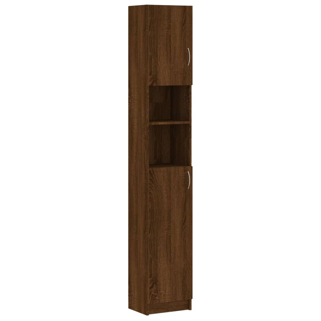 Meuble de salle de bain chêne marron 32x25,5x190 cm matériau bois