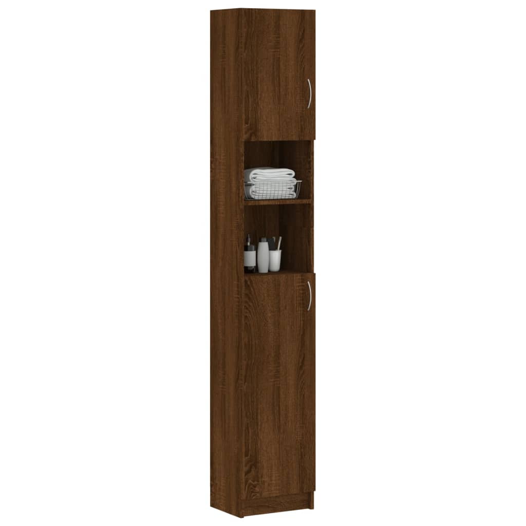 Meuble de salle de bain chêne marron 32x25,5x190 cm matériau bois