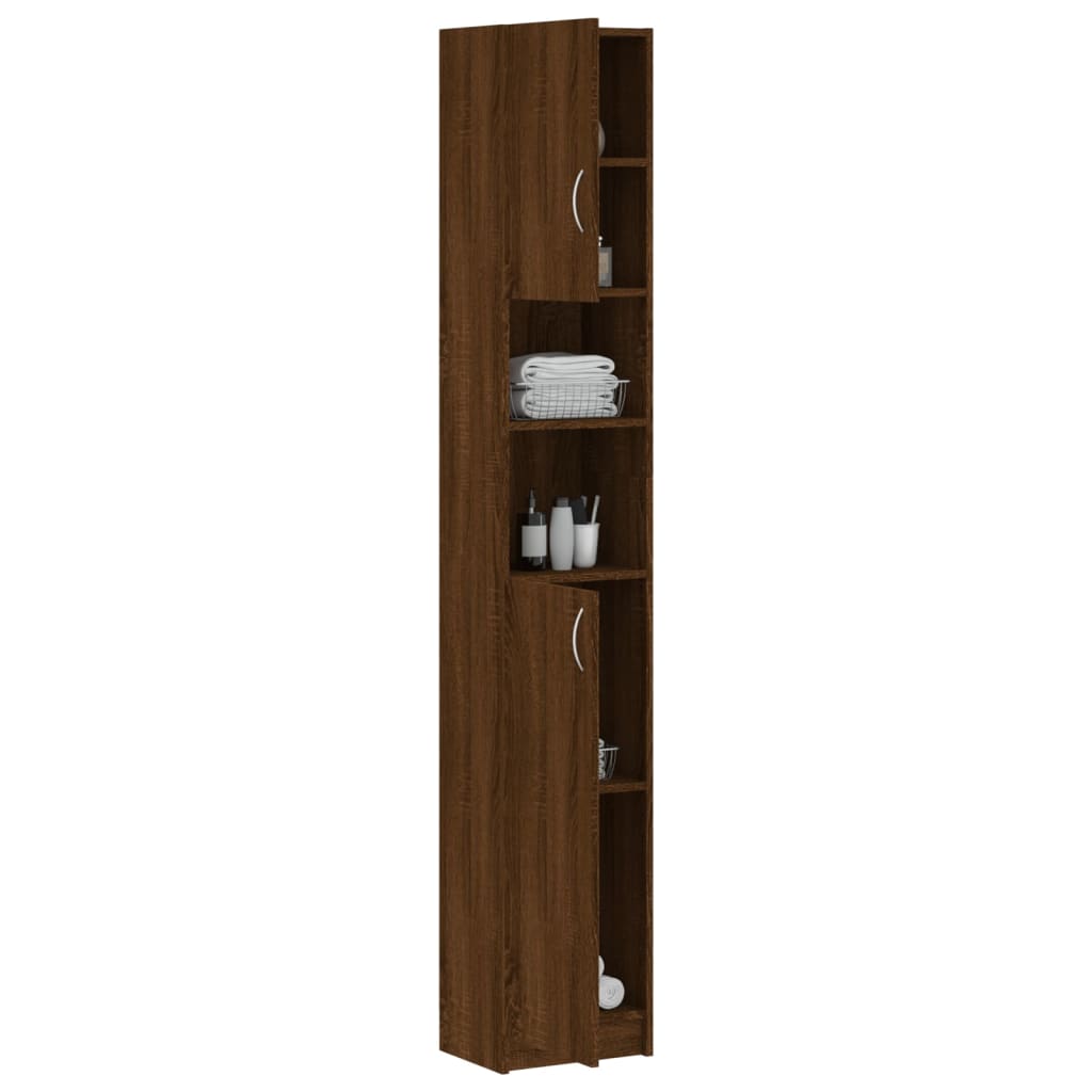 Meuble de salle de bain chêne marron 32x25,5x190 cm matériau bois