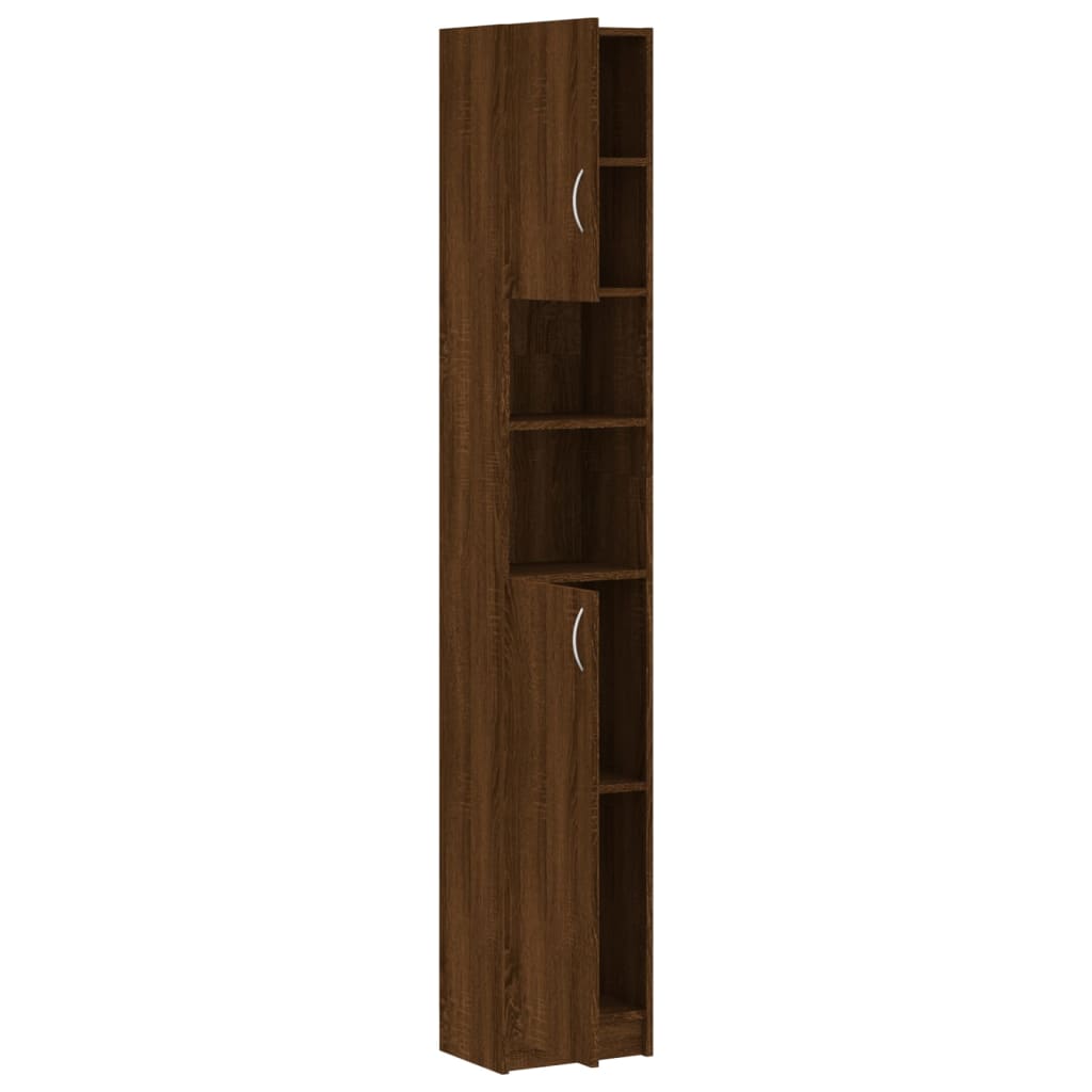 Meuble de salle de bain chêne marron 32x25,5x190 cm matériau bois