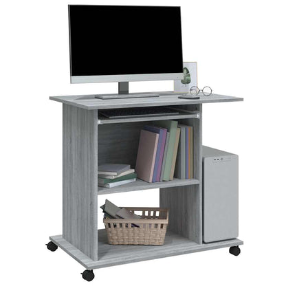 Schreibtisch Grau Sonoma 80x50x75 cm Holzwerkstoff