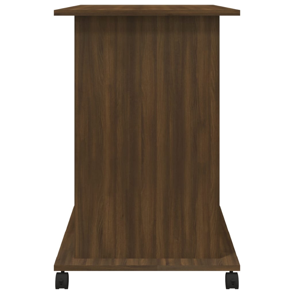 Bureau aspect chêne marron 80x50x75 cm en bois