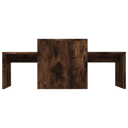 Couchtisch-Set Räuchereiche 100x48x40 cm Holzwerkstoff