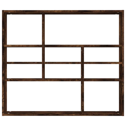 Wandregal Räuchereiche 90x16x78 cm Holzwerkstoff