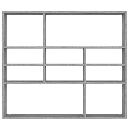 Wandregal Grau Sonoma 90x16x78 cm Holzwerkstoff