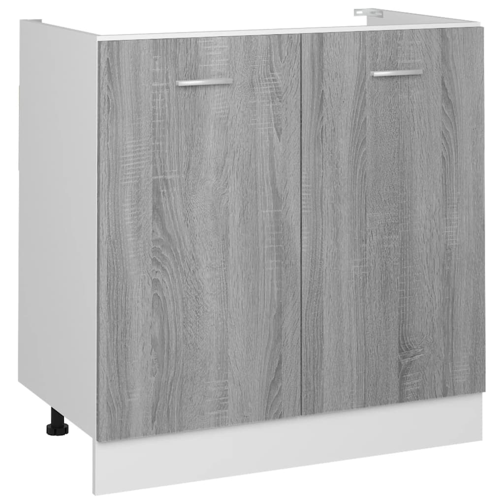 Spülenunterschrank Lyon Grau Sonoma 80x46x81,5 cm Holzwerkstoff