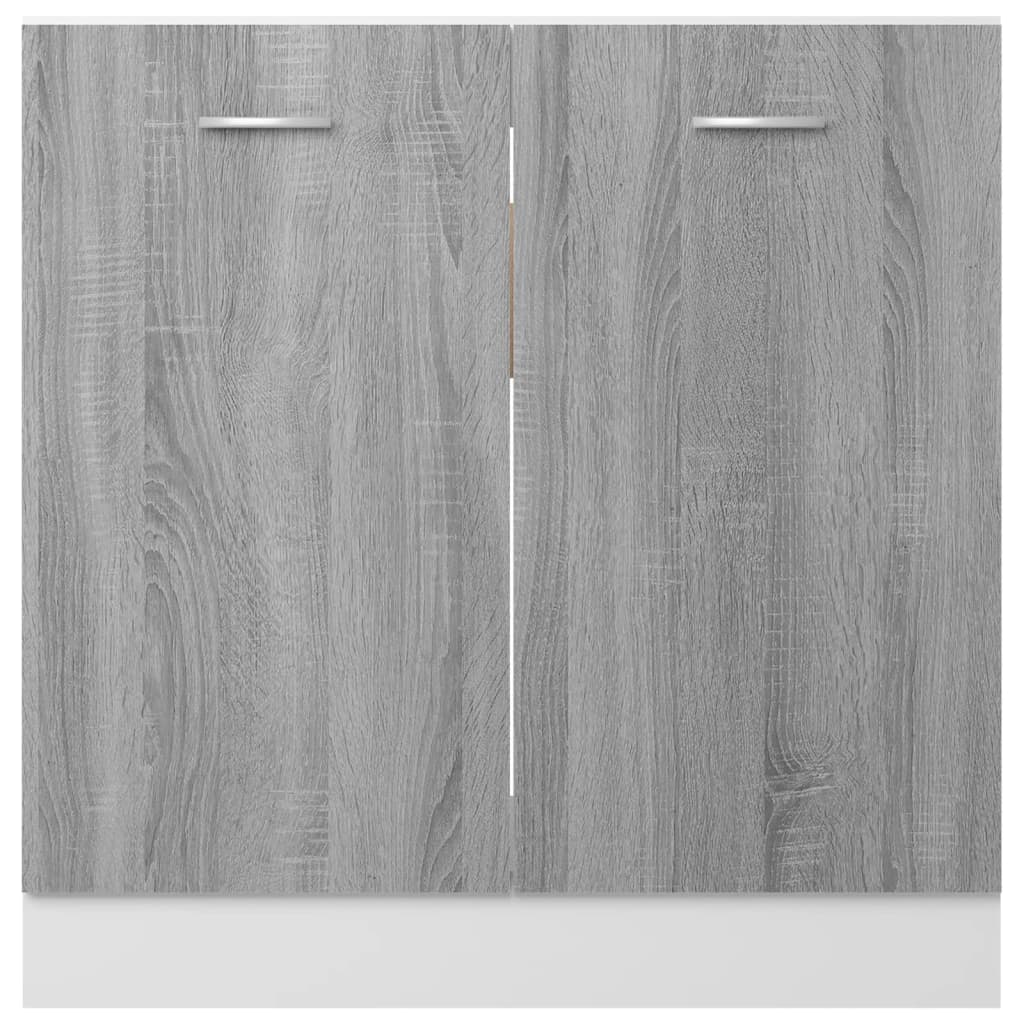 Spülenunterschrank Lyon Grau Sonoma 80x46x81,5 cm Holzwerkstoff