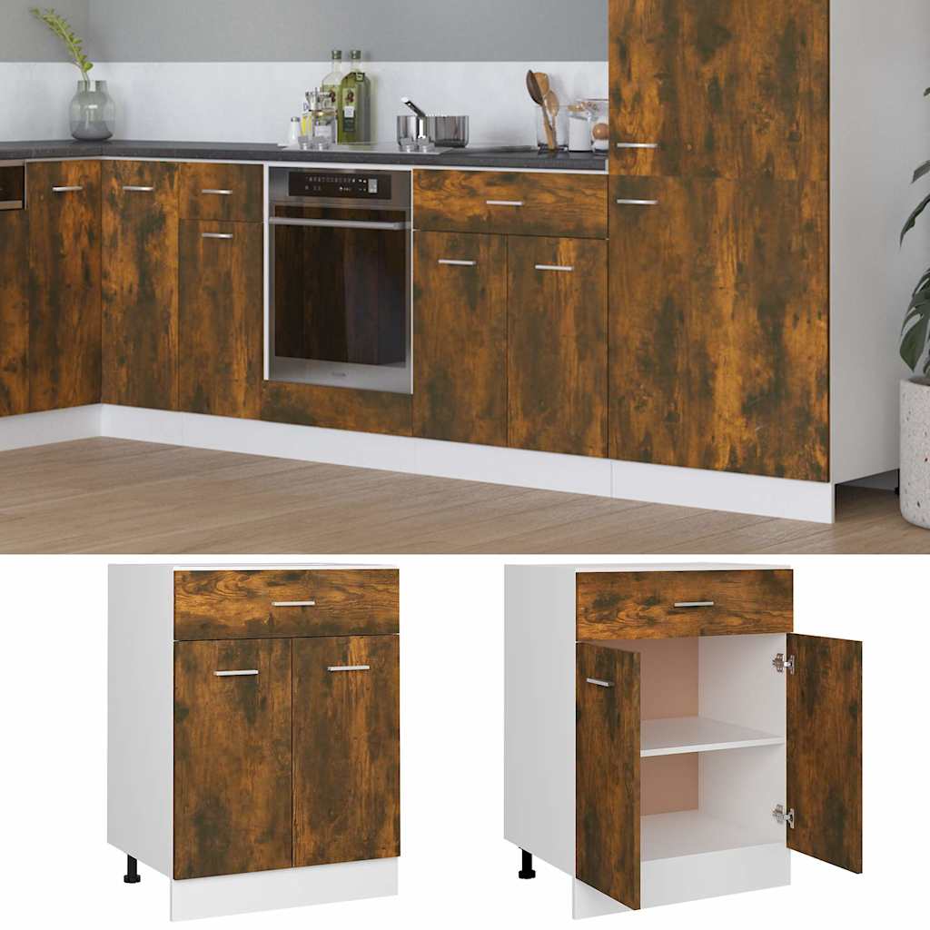 Unterschrank mit Schublade Lyon Räuchereiche 60x46x81,5 cm