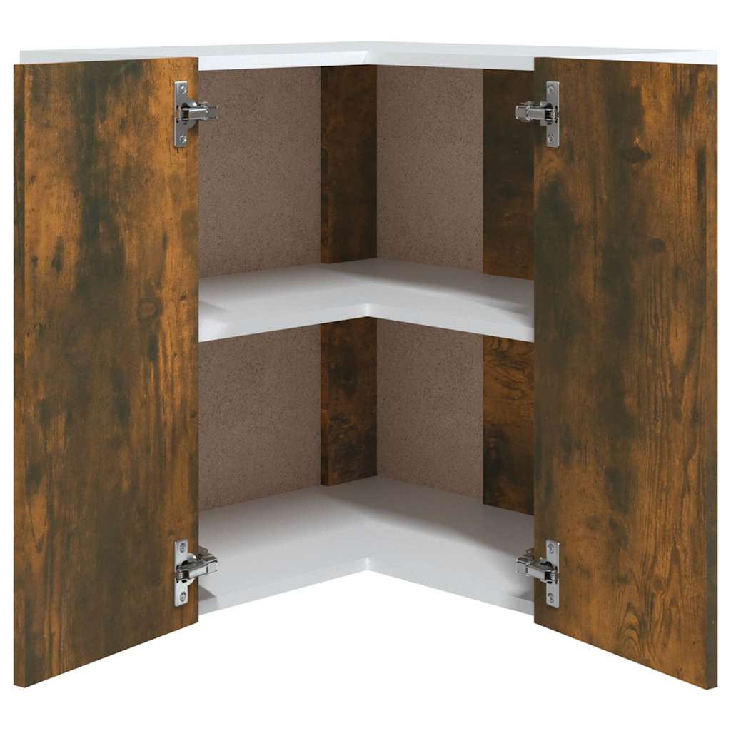 Eck-Hängeschrank Lyon Räuchereiche 57x57x60 cm Holzwerkstoff