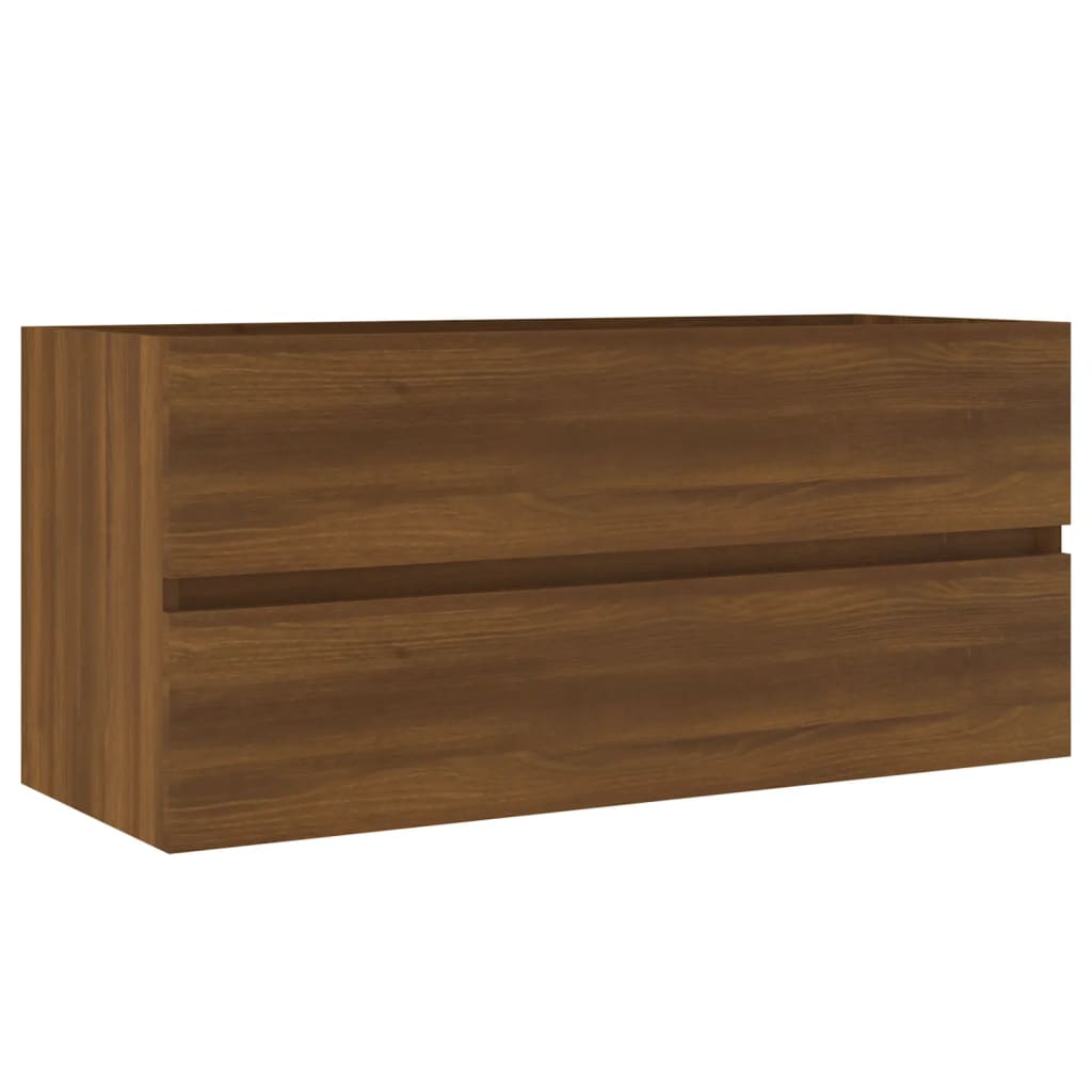 Meuble sous évier aspect chêne 100x38,5x45cm en bois