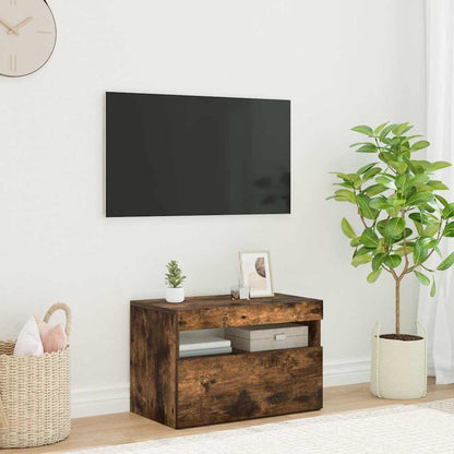 TV-Schrank mit LED-Leuchten Räuchereiche 60x35x40 cm