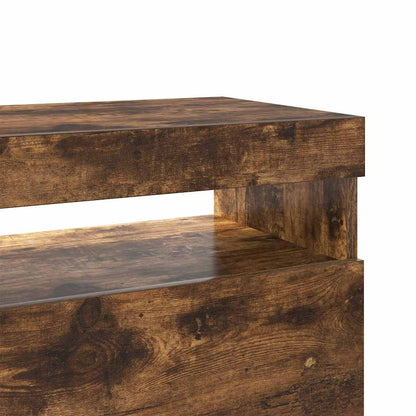 TV-Schrank mit LED-Leuchten Räuchereiche 60x35x40 cm