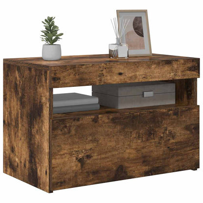 TV-Schrank mit LED-Leuchten Räuchereiche 60x35x40 cm