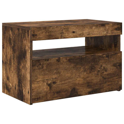 TV-Schrank mit LED-Leuchten Räuchereiche 60x35x40 cm