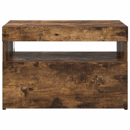 TV-Schrank mit LED-Leuchten Räuchereiche 60x35x40 cm