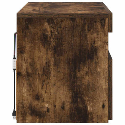 TV-Schrank mit LED-Leuchten Räuchereiche 60x35x40 cm