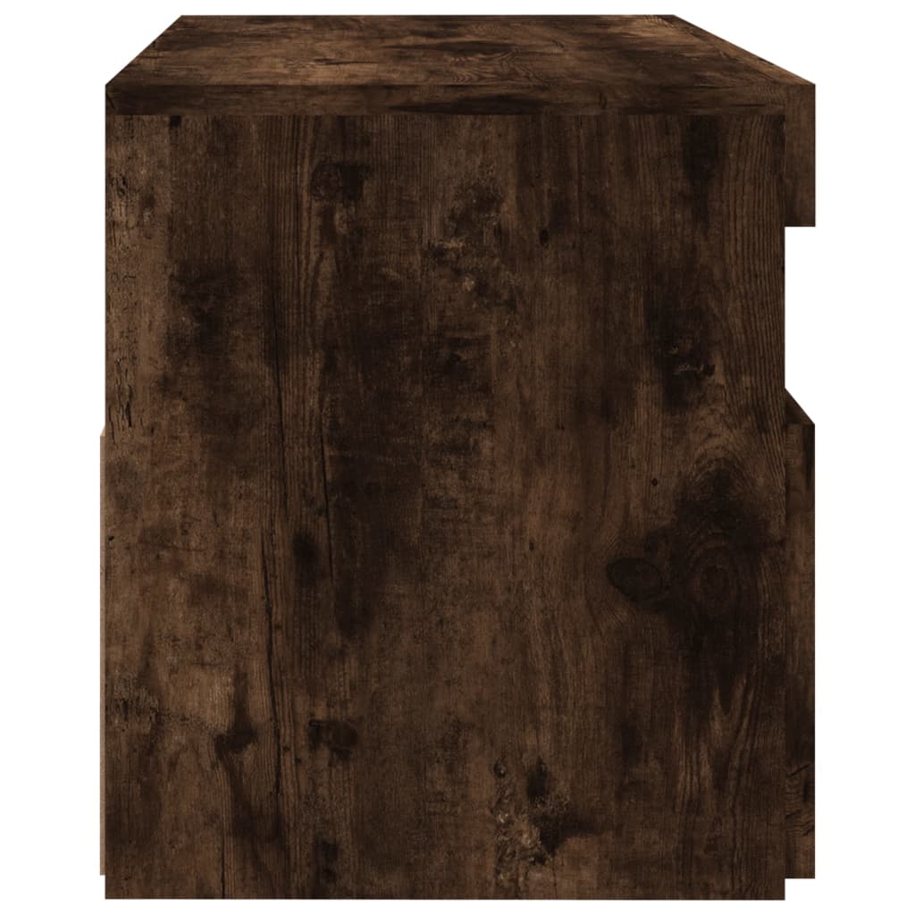 TV cabinet with LED lights smoked oak 60x35x40 cm