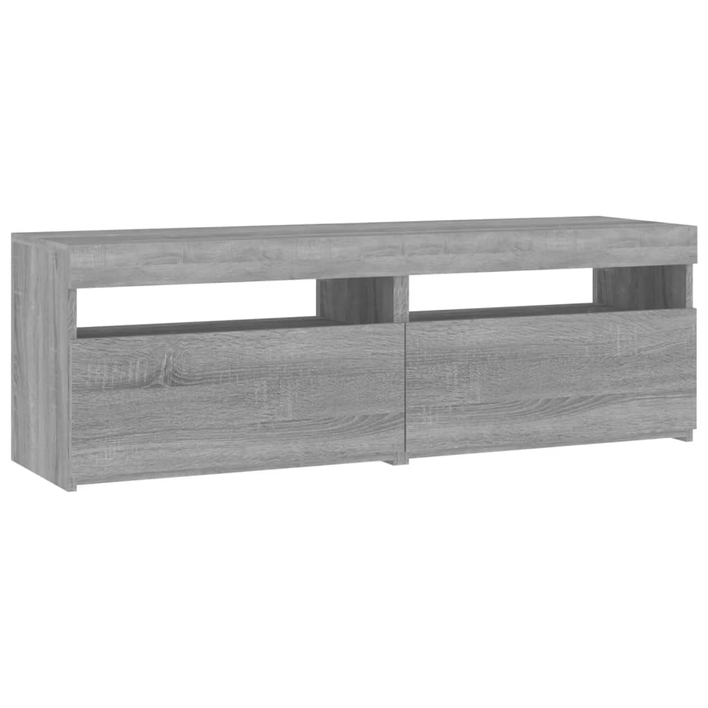 Meubles TV 2 pcs avec lumières LED Gris Sonoma 60x35x40 cm