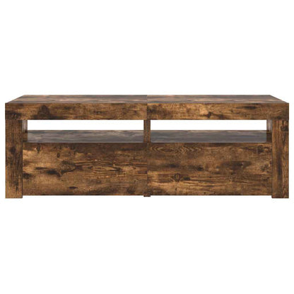 TV-Schrank mit LED-Leuchten Räuchereiche 120x35x40 cm